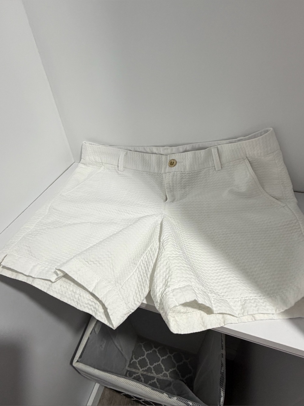 Lily Pulitzer Classic White Womens The Jayne Short, Textured